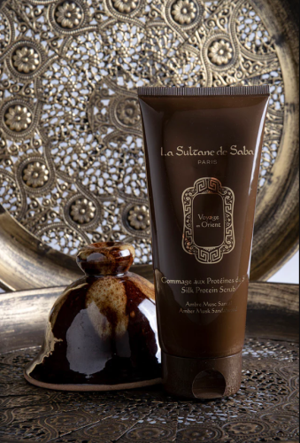 Гоммаж La Sultane de Saba протеины шелка для тела Путешествие на Восток Amber Musk Sandalwood