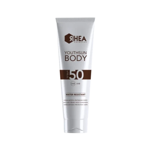 Крем RHEA YouthSun Body SPF50 антивозрастной солнцезащитный для тела Crema antietà protezione corpo