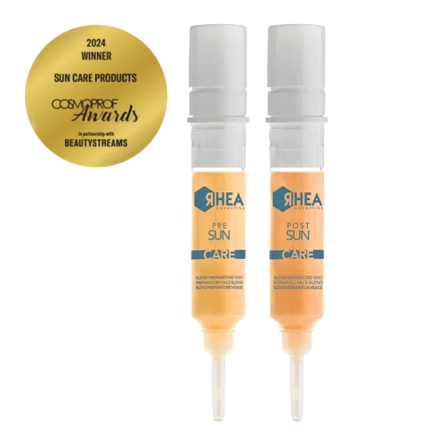 Набор RHEA Revital Summer для идеального загара и блокировки фотоповреждений Trattamento longevità solare viso e collo