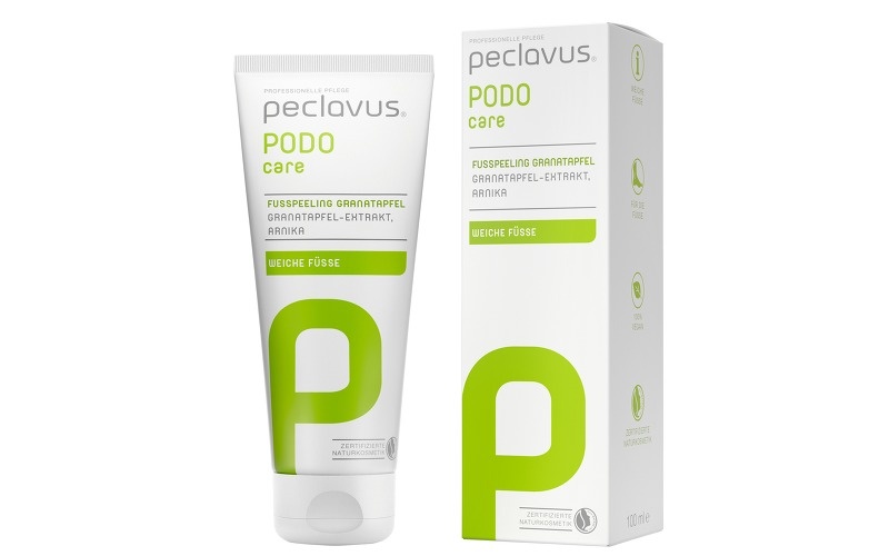Скраб-пилинг PECLAVUS с экстрактом граната Fusspeeling Granatapfel