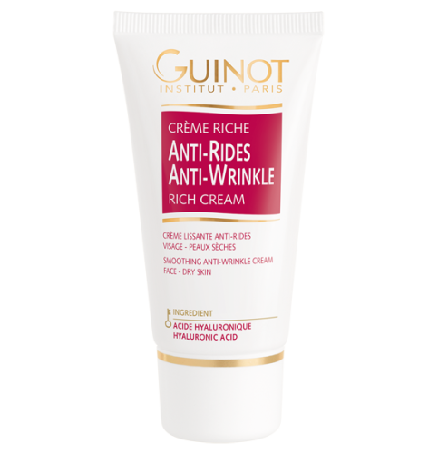 Крем Guinot гиалуроновый омолаживающий с биопептидами для сухой кожи Creme Riche Anti-Rides