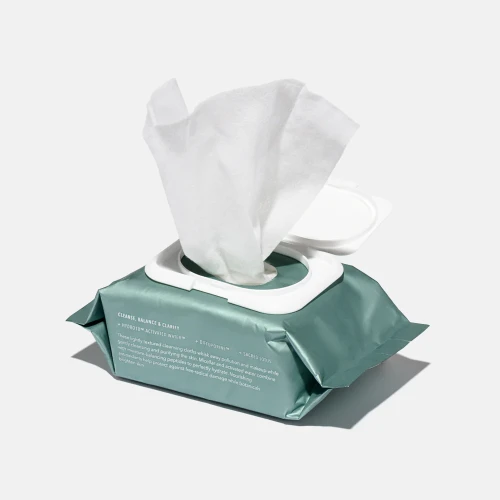 Салфетки HydroPeptide мицеллярные очищающие с запатентованной формулой умной воды и пептидами для демакияжа и восстановления эпидермального барьера HydroActive Cleanse Micellar Facial Towelettes