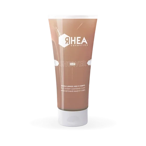 Глина RHEA ShowerClay очищающая с пептидами и молочной кислотой для лица и тела Argilla lavante viso e corpo