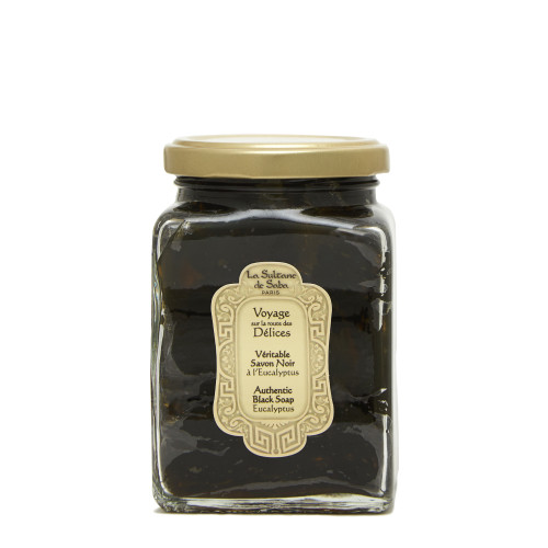 Мыло La Sultane de Saba черное мягкое с эвкалиптом для лица и тела Authentic Black Soap Eucalyptus